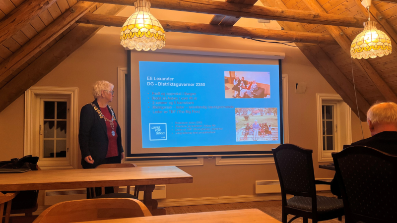 Besøk av Distrikts Guvenør - Eli Lexander